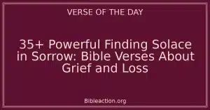35+ Powerful Finding Solace in Sorrow: Bible Verses About Grief and Loss