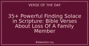 35+ Powerful Finding Solace in Scripture: Bible Verses About Loss Of A Family Member