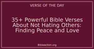 35+ Powerful Bible Verses About Not Hating Others: Finding Peace and Love