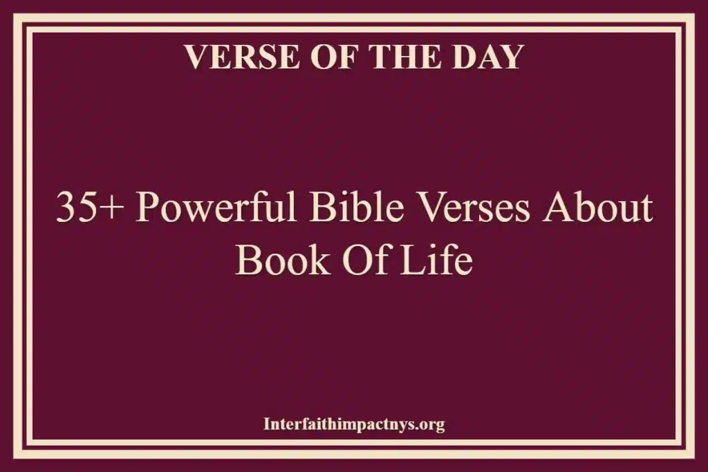 35+ Powerful Bible Verses About Book Of Life