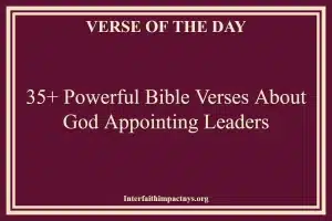 35+ Powerful Bible Verses About God Appointing Leaders