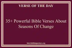 35+ Powerful Bible Verses About Seasons Of Change