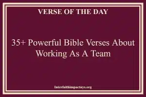35+ Powerful Bible Verses About Working As A Team