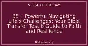 35+ Powerful Navigating Life's Challenges: Your Bible Transfer Test 6 Guide to Faith and Resilience