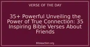 35+ Powerful Unveiling the Power of True Connection: 35 Inspiring Bible Verses About Friends