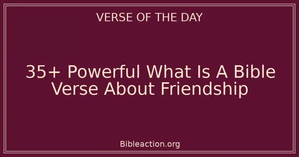 35+ Powerful What Is A Bible Verse About Friendship