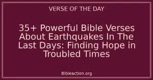 35+ Powerful Bible Verses About Earthquakes In The Last Days: Finding Hope in Troubled Times