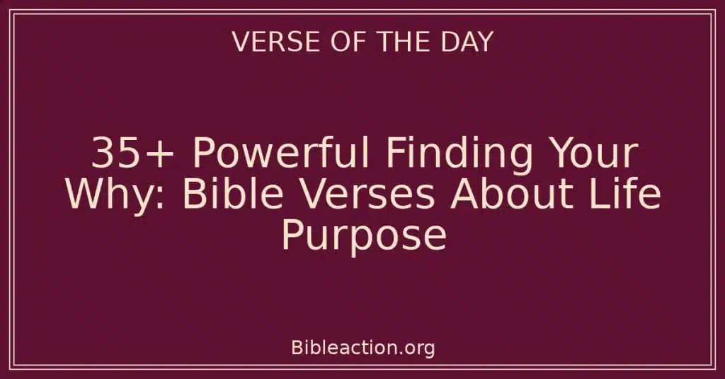 35+ Powerful Finding Your Why: Bible Verses About Life Purpose