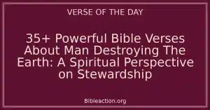 35+ Powerful Bible Verses About Man Destroying The Earth: A Spiritual Perspective on Stewardship