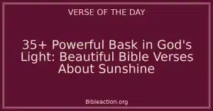 35+ Powerful Bask in God's Light: Beautiful Bible Verses About Sunshine