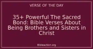 35+ Powerful The Sacred Bond: Bible Verses About Being Brothers and Sisters in Christ