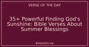 35+ Powerful Finding God's Sunshine: Bible Verses About Summer Blessings